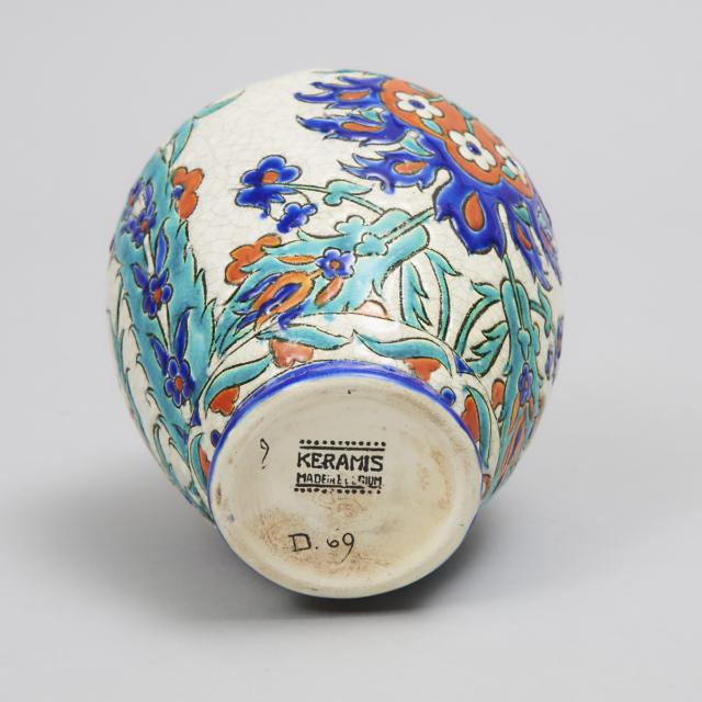 Keramis Iznik Style Pottery Vase, early 20th century 