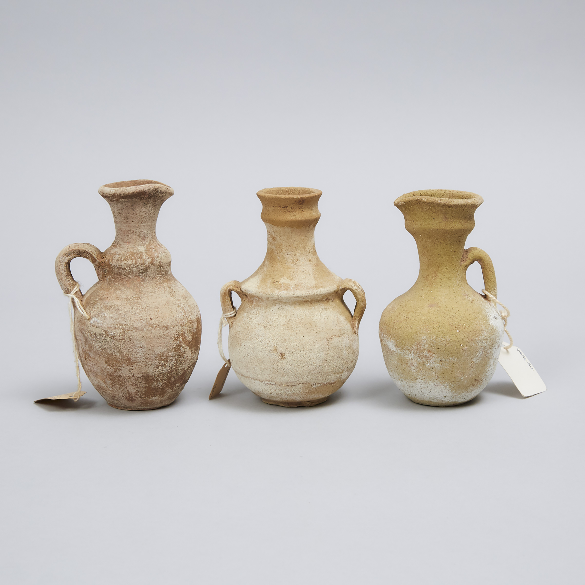 Three Cypro-Phoenician Pottery Juglets, 400 B.C.