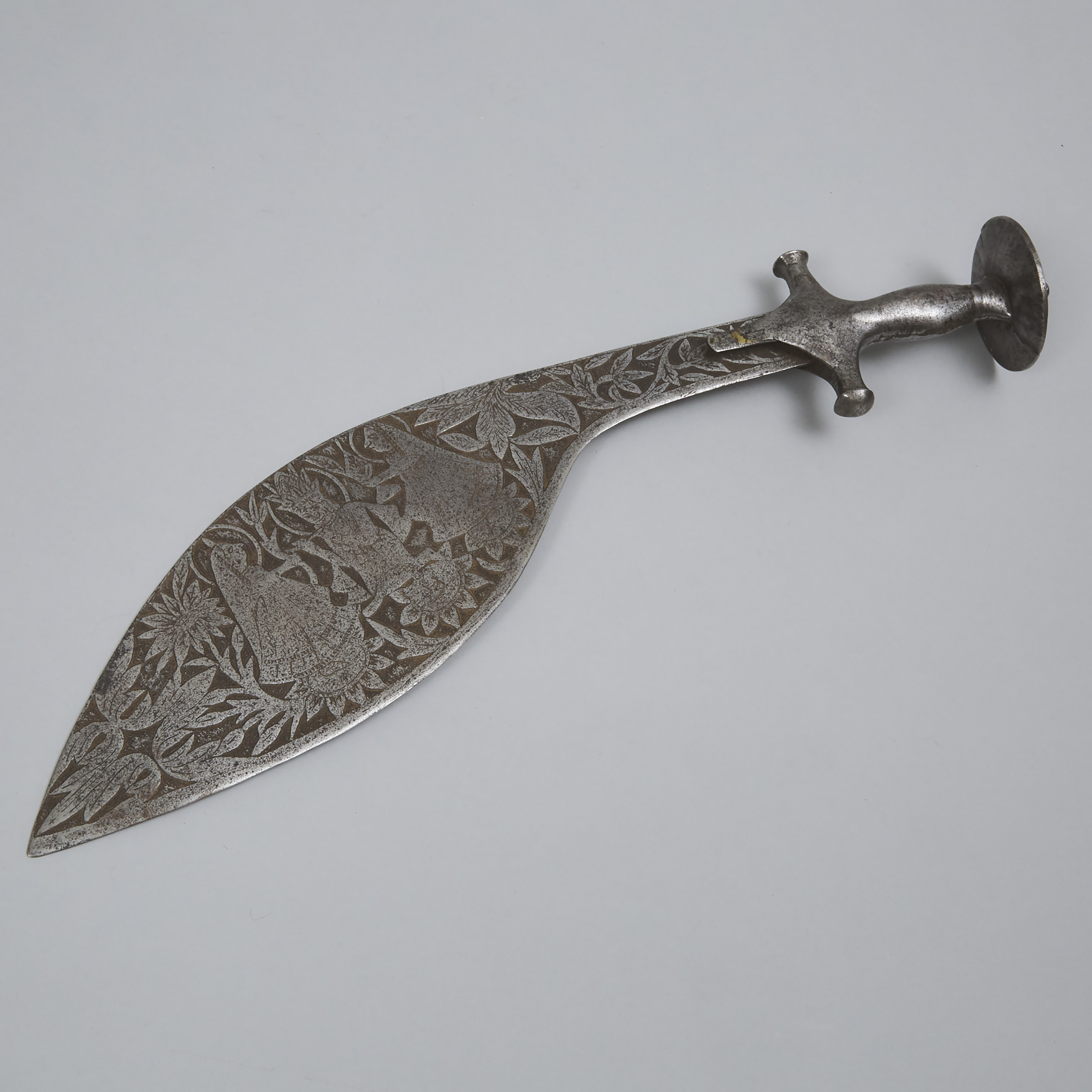 Large Indo-Persian Tulwar-Kora Hilted Kukri Knife, 19th century