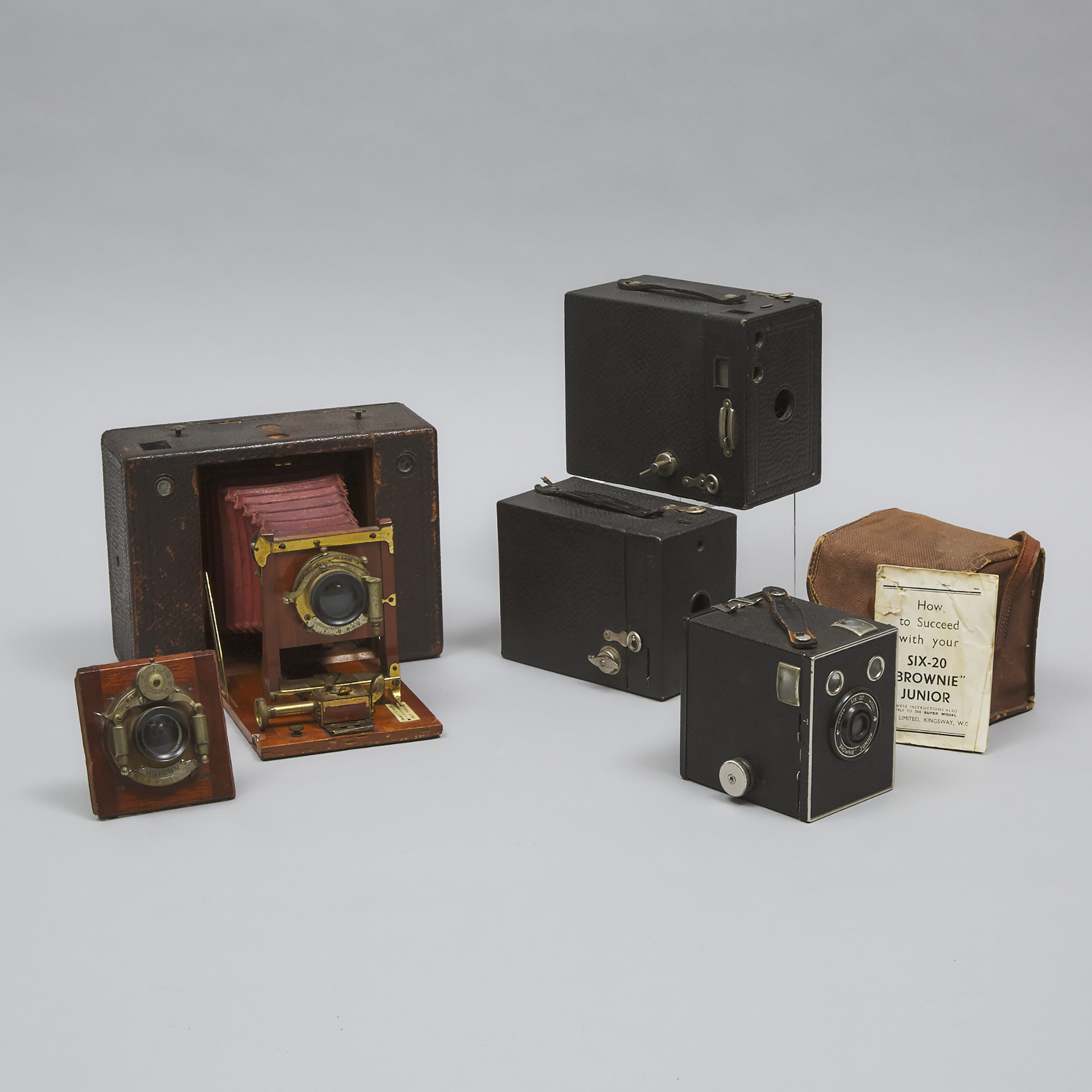 Four Early Kodak Cameras, 19th and 20th centuries