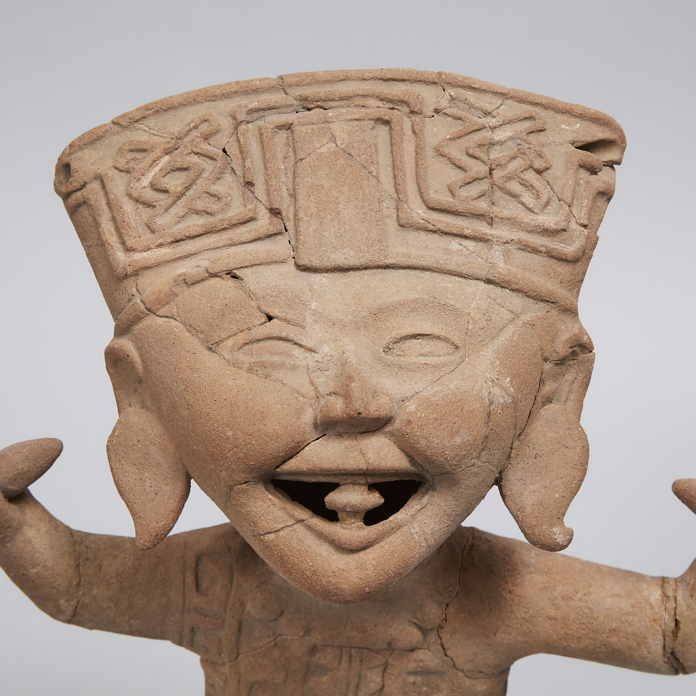 Vercruz Pottery Smiling (Sonrientes) Figure, South East Mexico, 600 - 700 A.D.