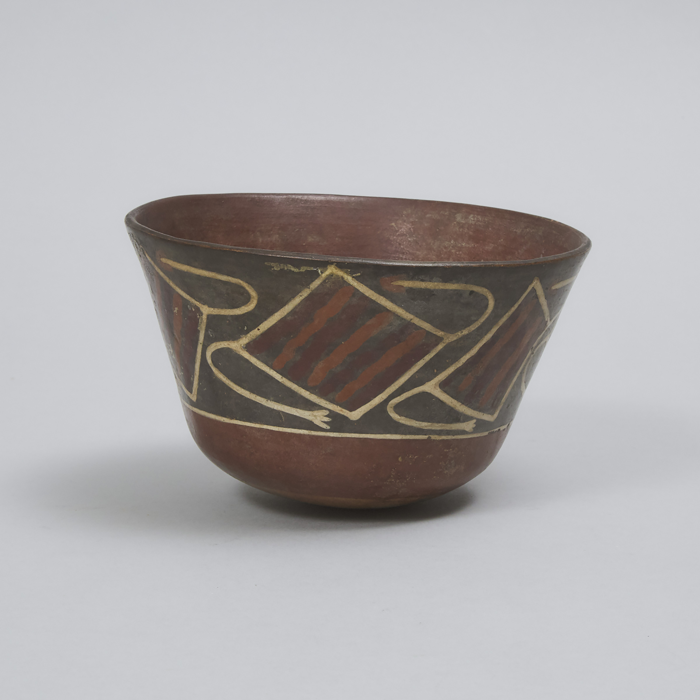 Nazca Polychromed Redware Pottery Bowl, Peru, 200-400 A.D.