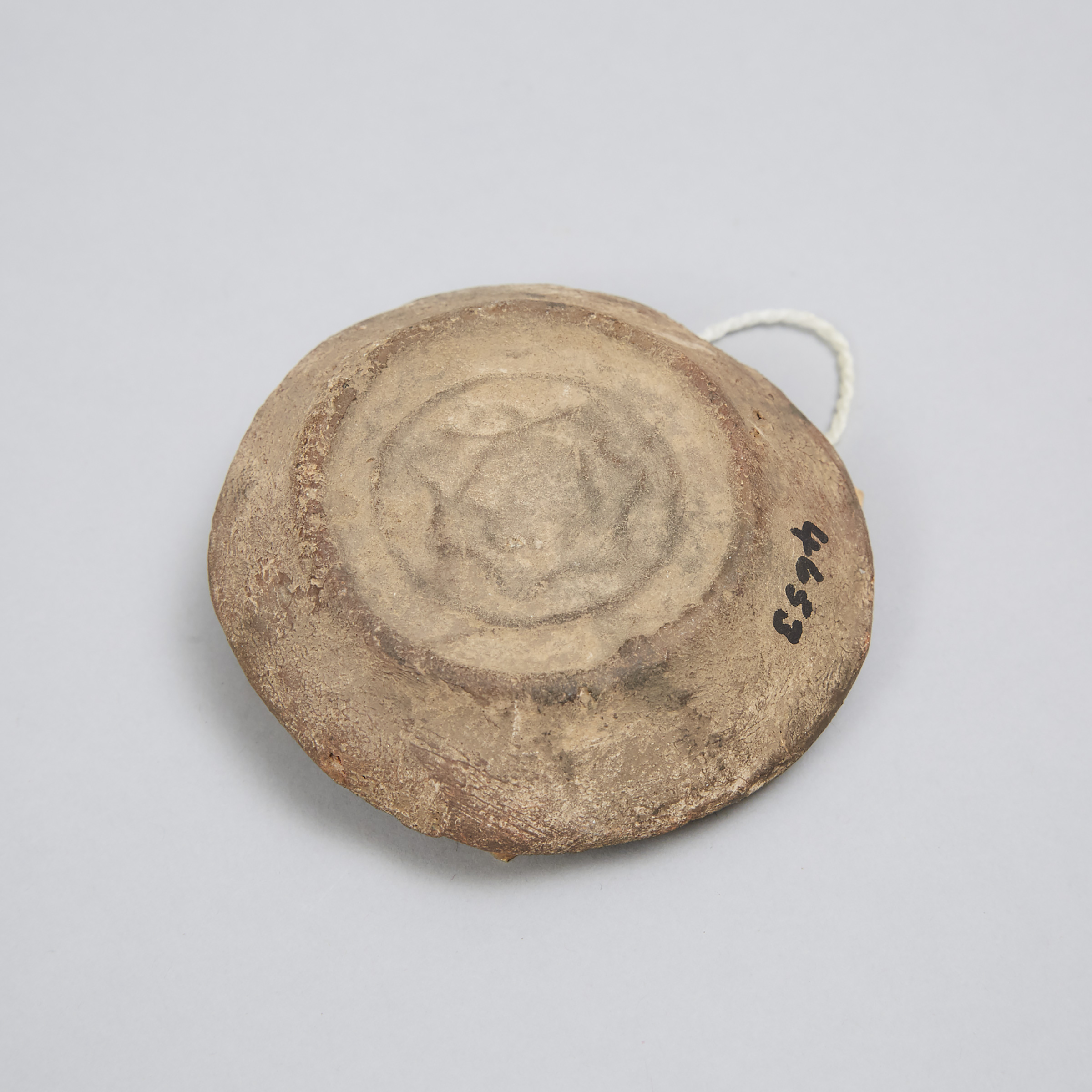 Levantine-Holy Land Pottery Menorah Oil Lamp, 500-600 A.D.