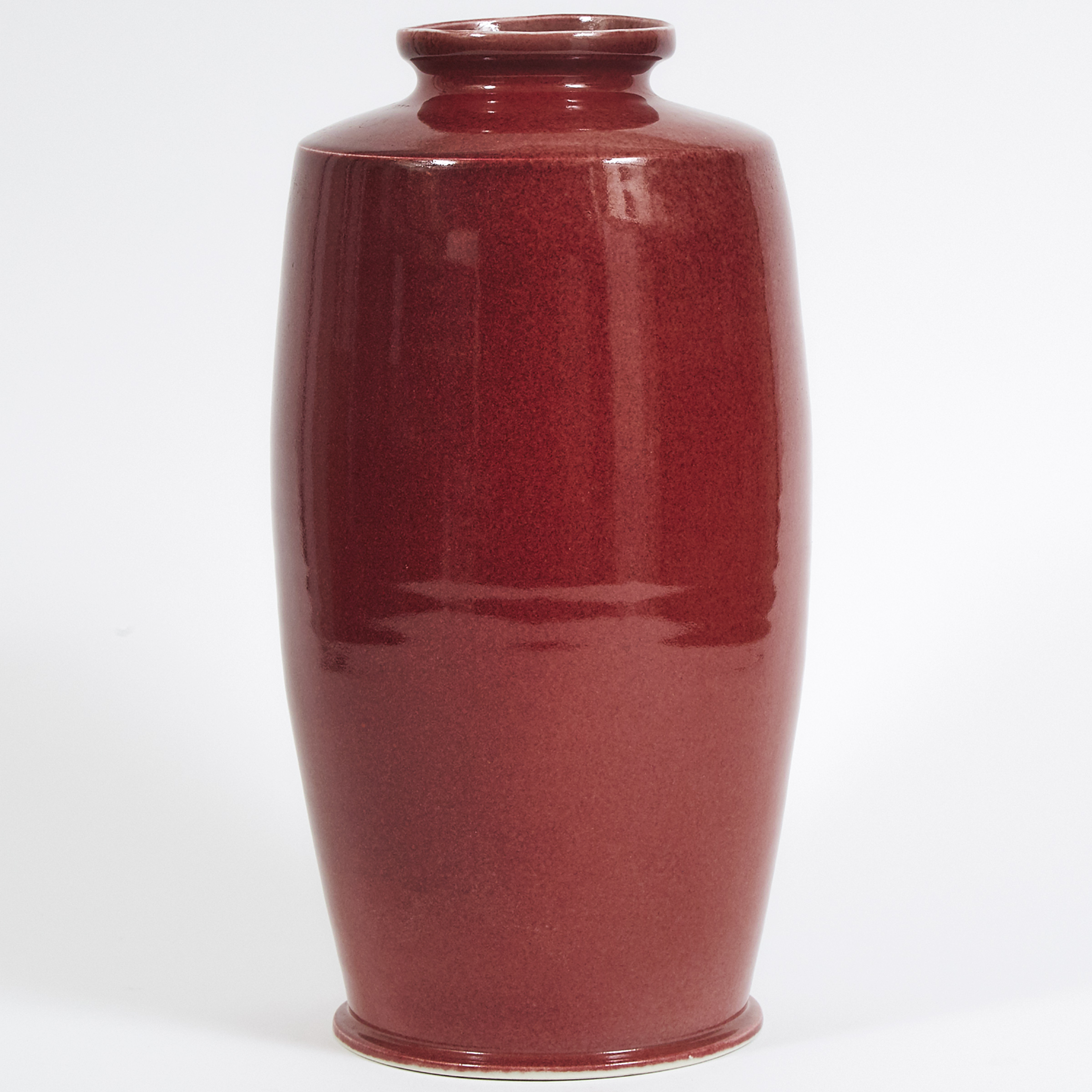 Harlan House (Canadian, b.1943), Large Oxblood Glazed Vase, 1987
