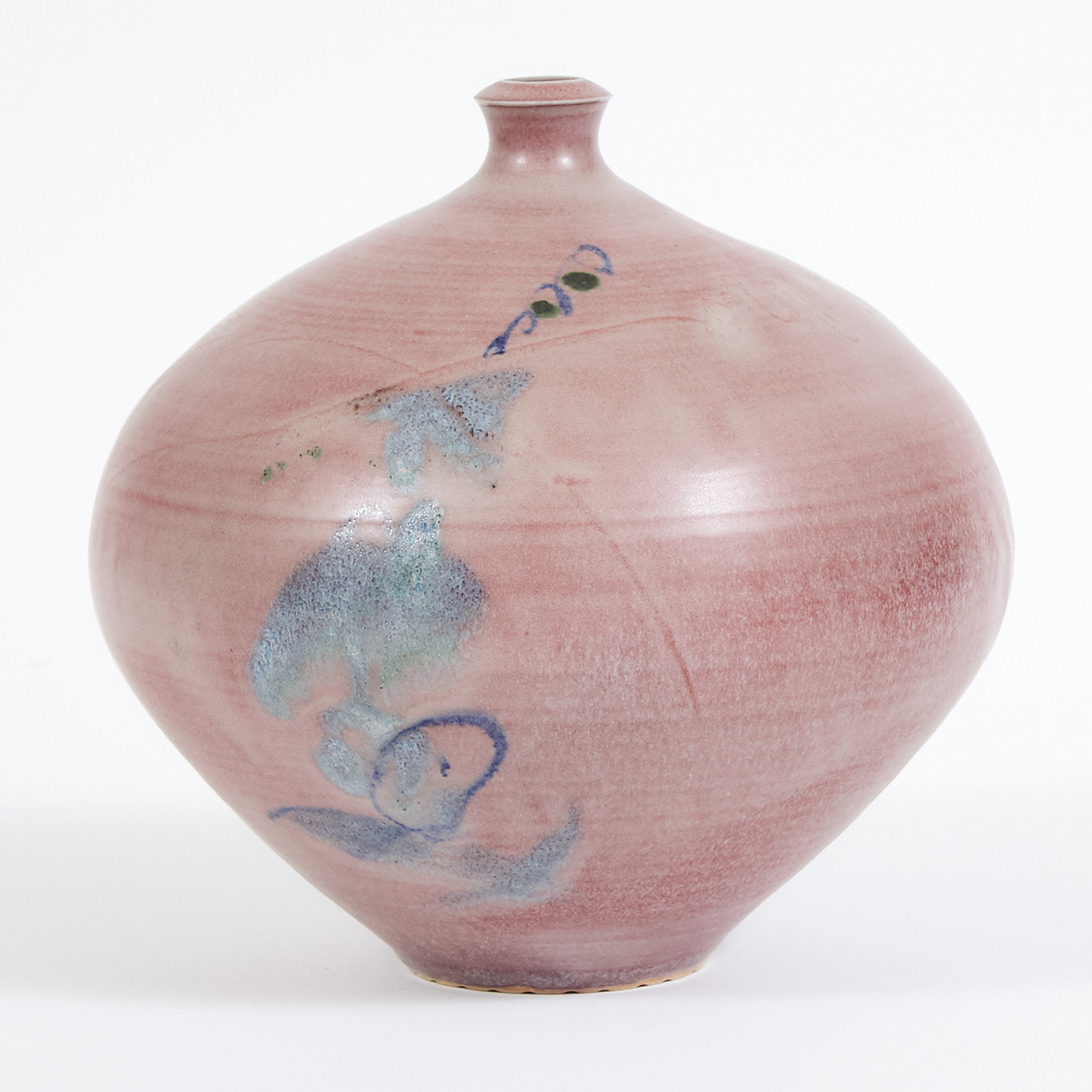 Kayo O'Young (Canadian, b.1950), Rose and Blue Glazed Vase, 1994