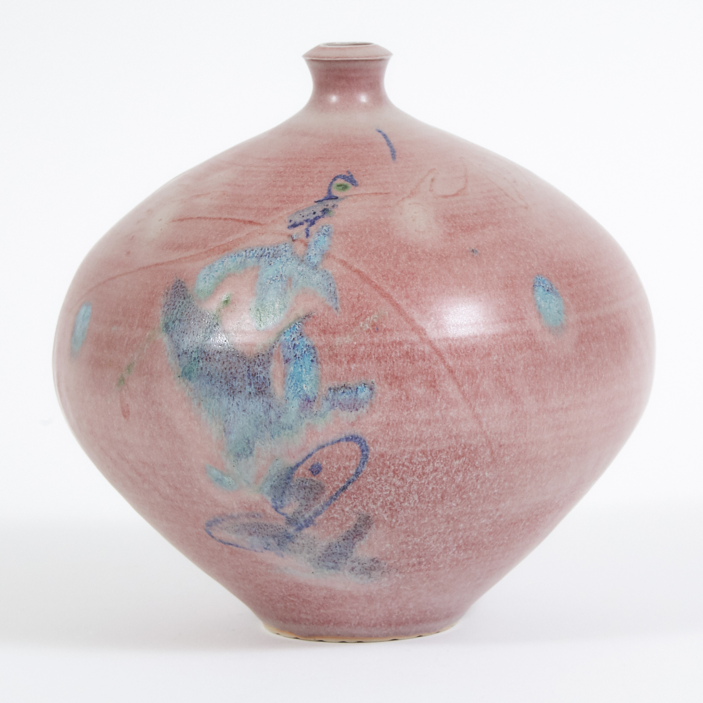 Kayo O'Young (Canadian, b.1950), Rose and Blue Glazed Vase, 1994