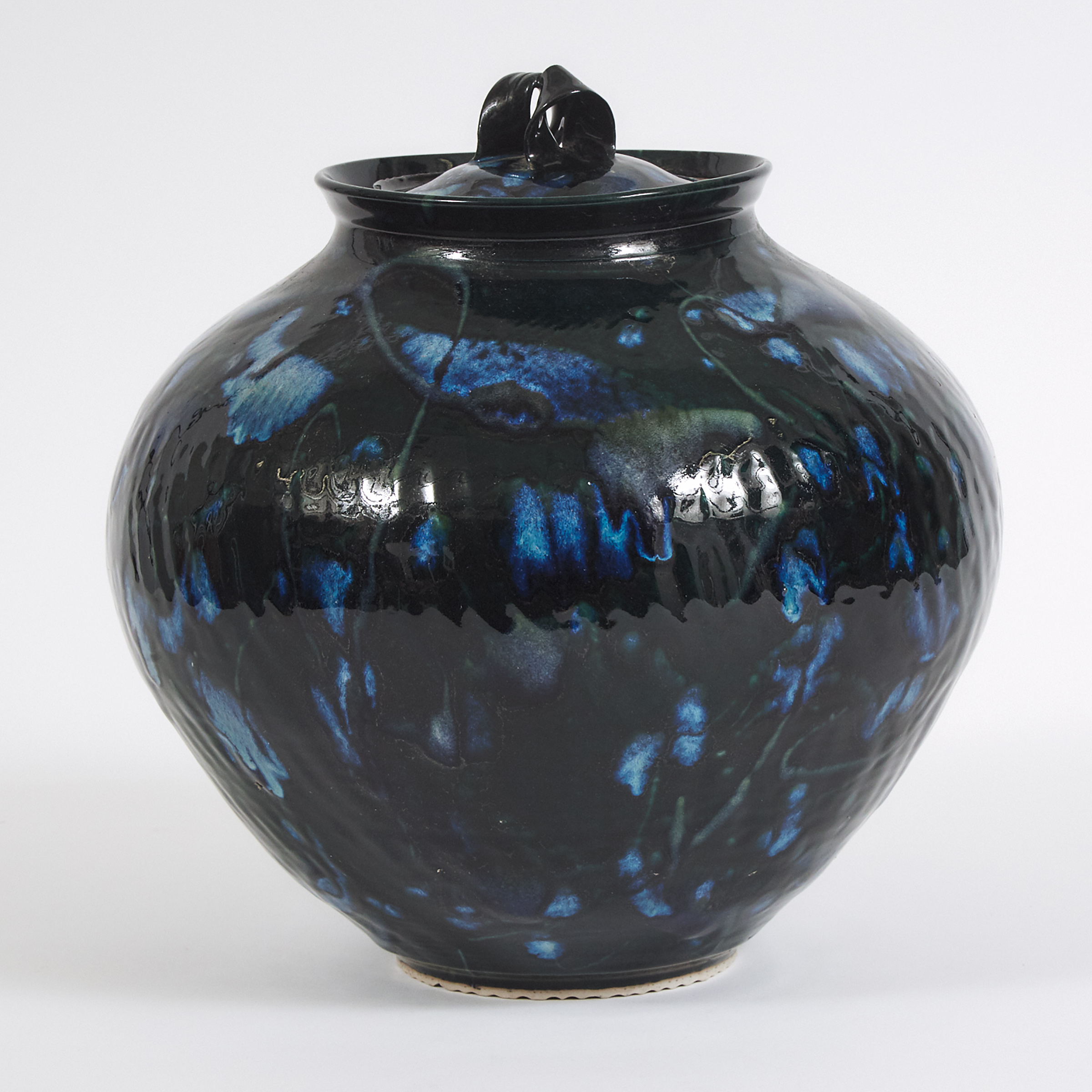 Kayo O'Young (Canadian, b.1950), Blue and Green Glazed Double Covered Vase, 1993