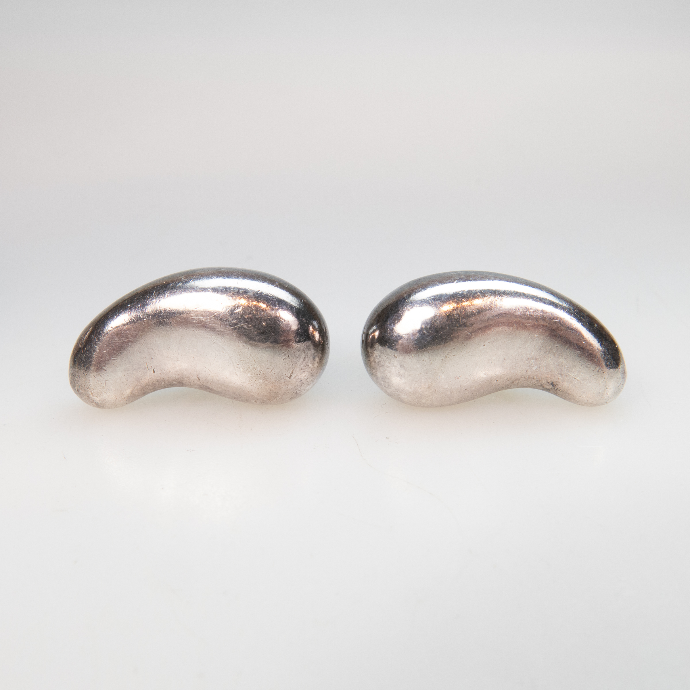 Pair Of Tiffany & Co. Peretti Sterling Silver Clip-Back Earrings