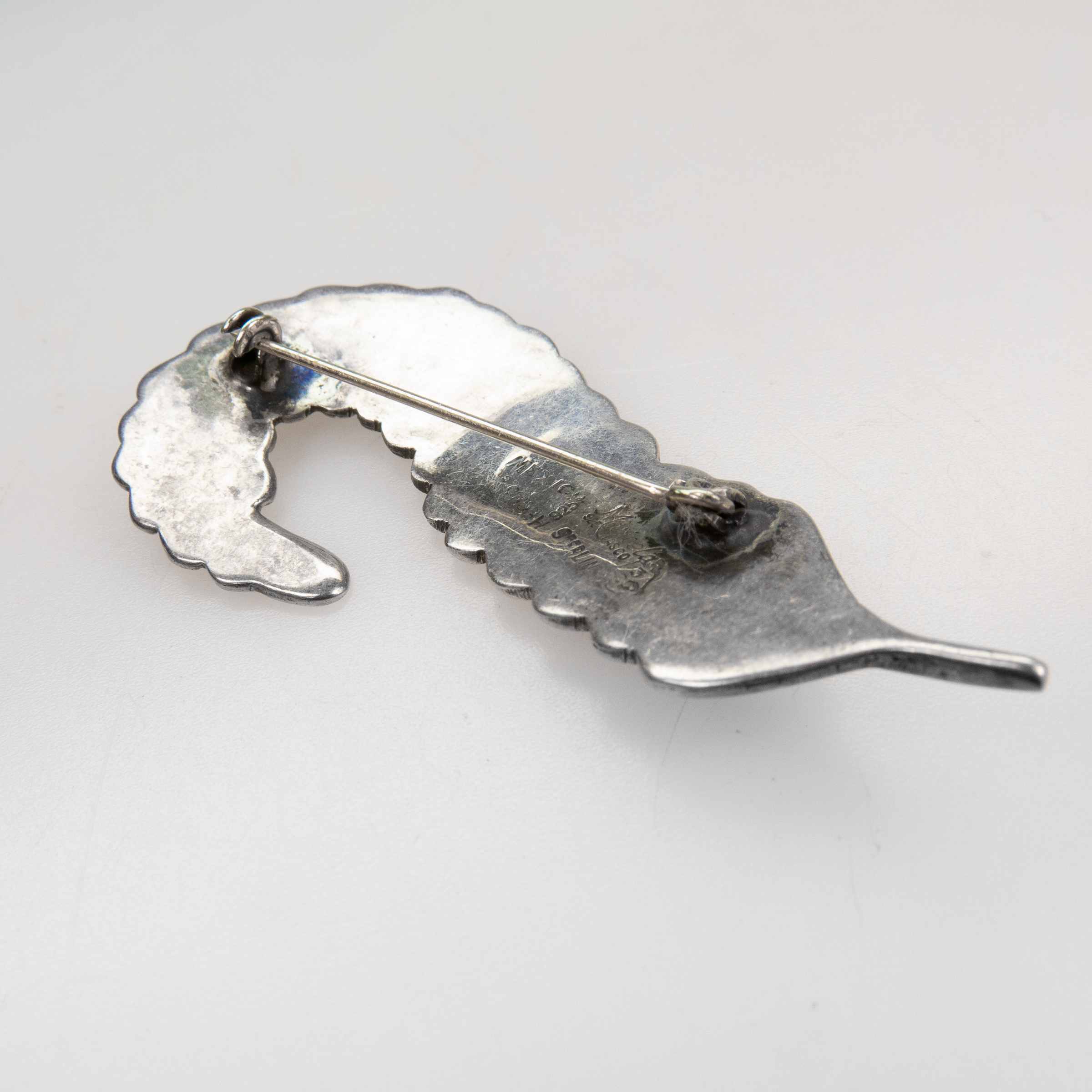 Maricela (Isidro Garcia Piña) Mexican Sterling Silver Leaf Brooch
