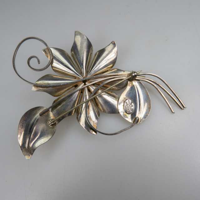 Truart Sterling Silver Floral Brooch