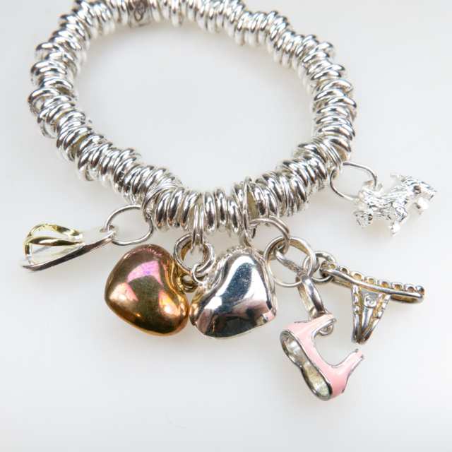 Links Of London Silver Tone Metal Necklace And Two Bracelets