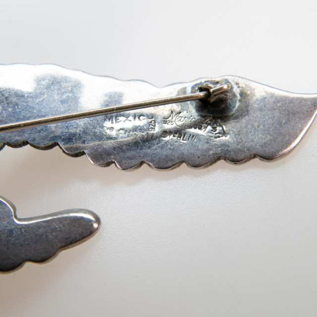 Maricela (Isidro Garcia Piña) Mexican Sterling Silver Leaf Brooch