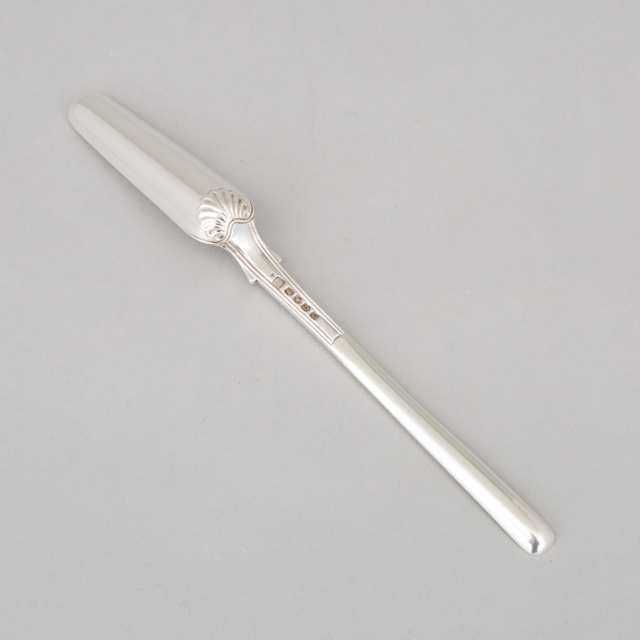 George III Silver Thread and Shell Pattern Marrow Scoop, Moses Brent & Sydenham Peppin, London, 1815