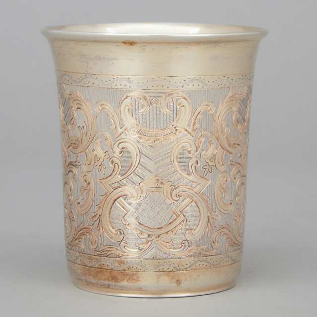 Russian Engraved Silver-Gilt Beaker, Moscow, 1848