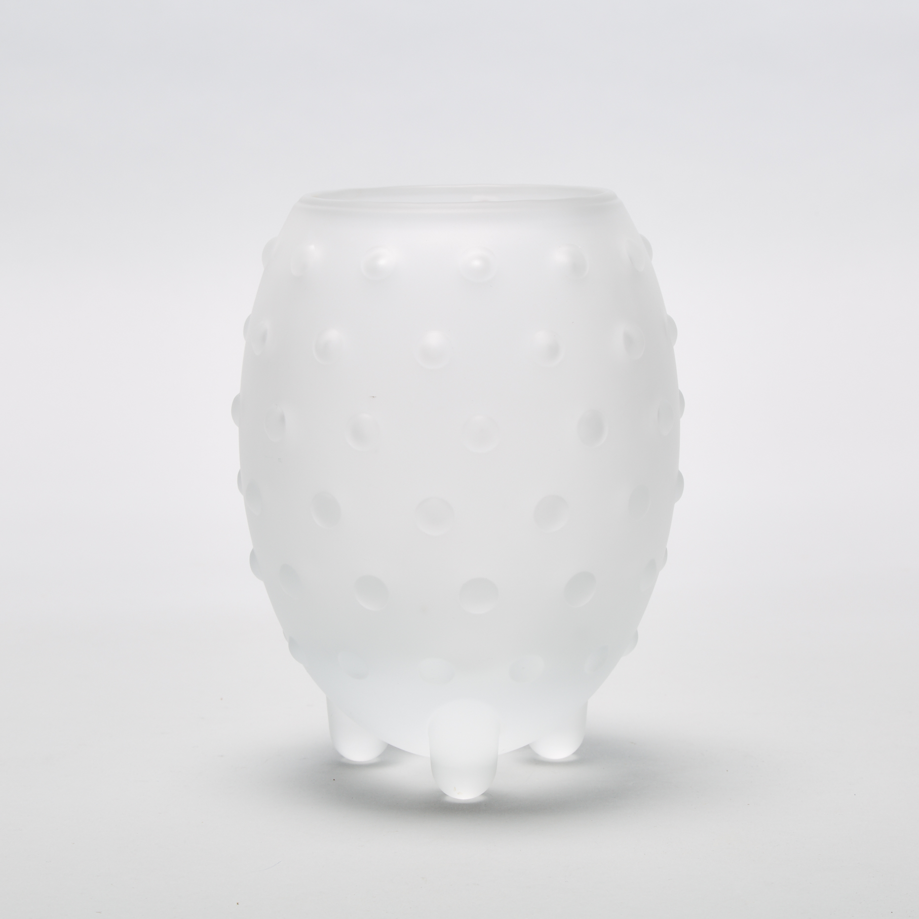 Iittala Moulded and Frosted Glass Vase, late 20th century