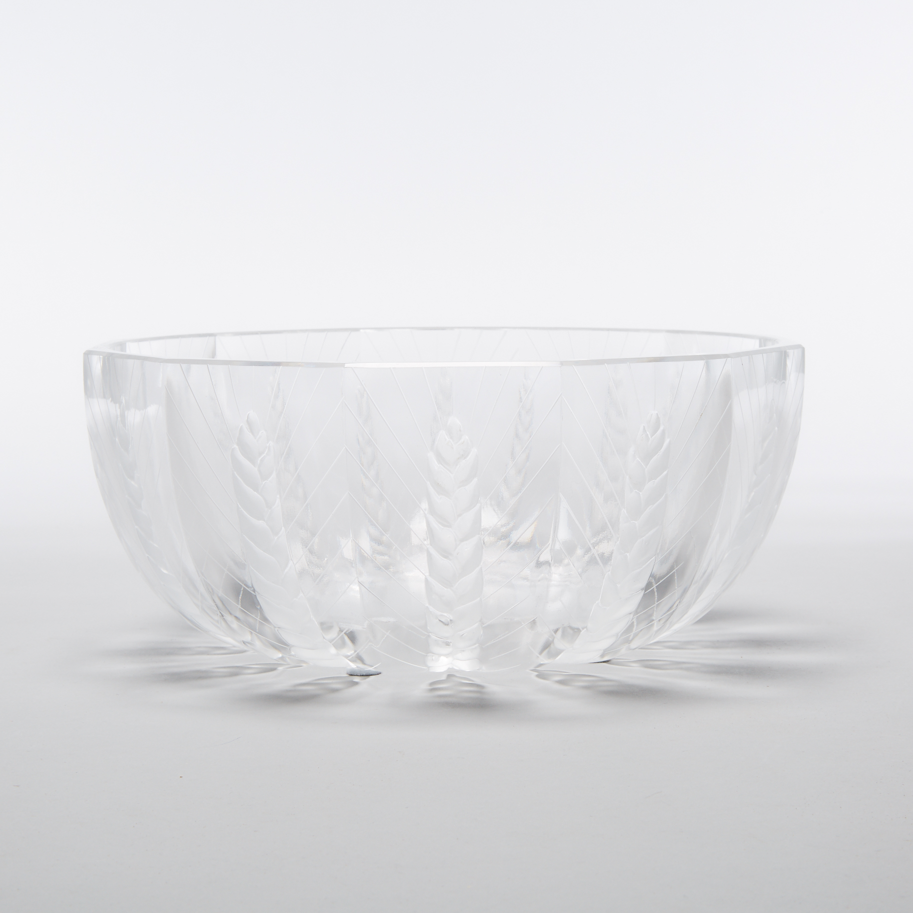 ‘Ceres’, Lalique Moulded and partly Frosted Glass Bowl, post-1945