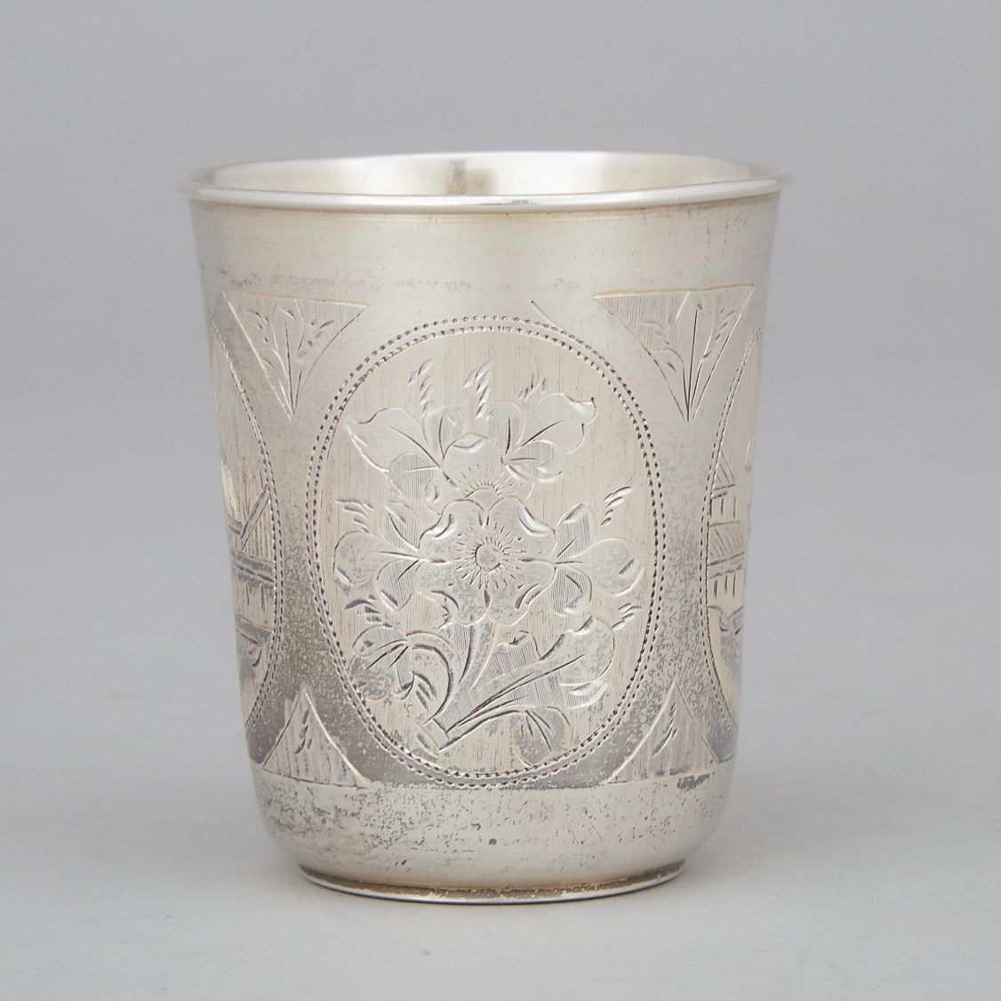 Russian Engraved Silver Beaker, Moscow, 1885