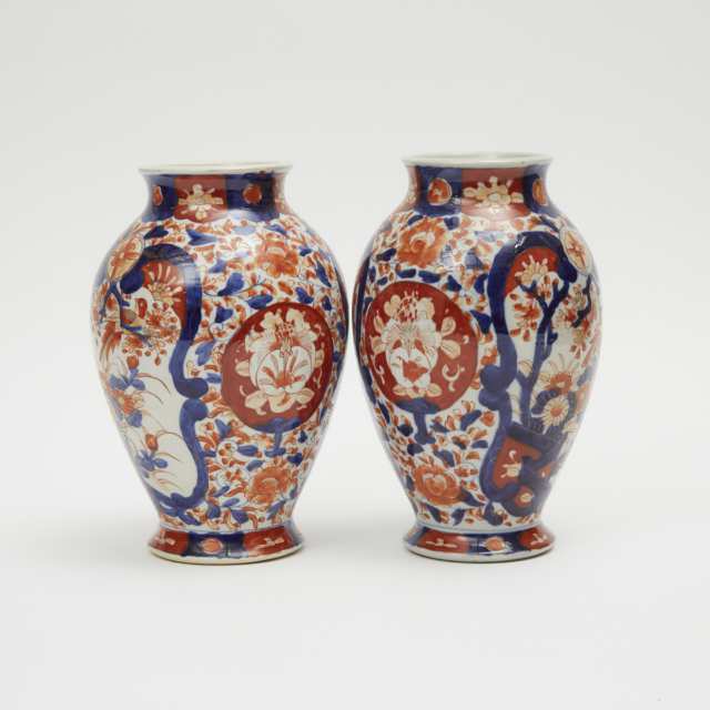 A Pair of Japanese Imari Vases, 19th Century