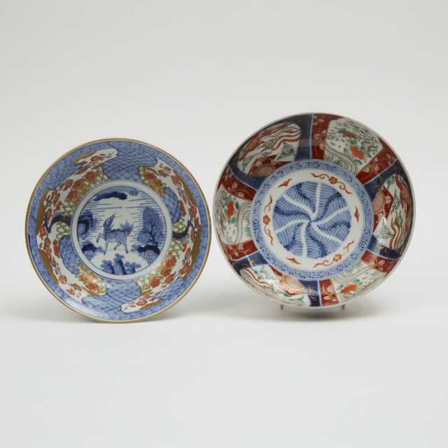 Two Imari Porcelain Bowls, 19th Century