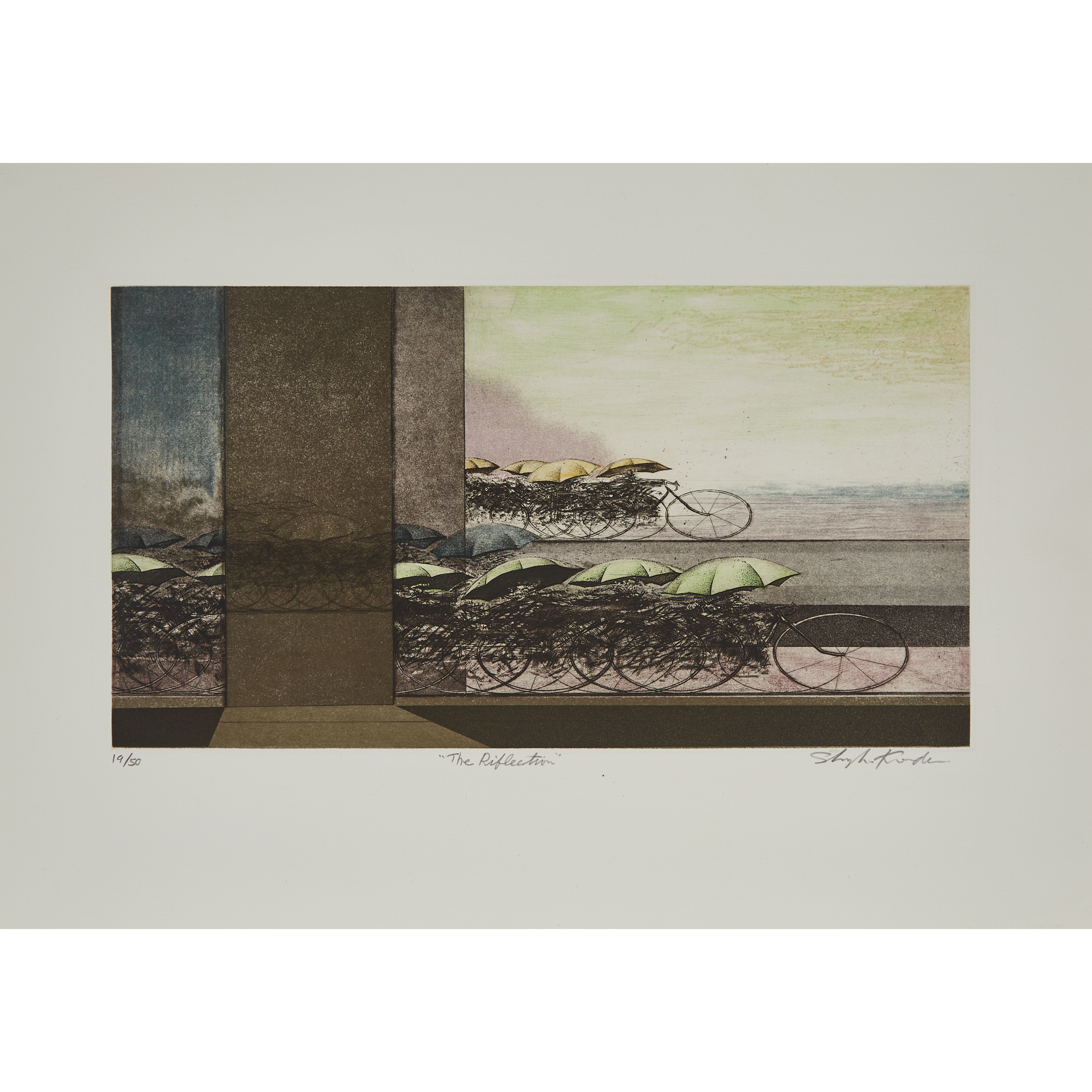 A Group of Three Modern and Contemporary Prints by Toshi Yoshida, and Shigeki Kuroda