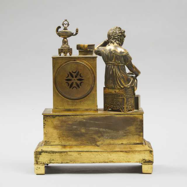 French Empire Gilt Bronze Mantle Clock, c.1810