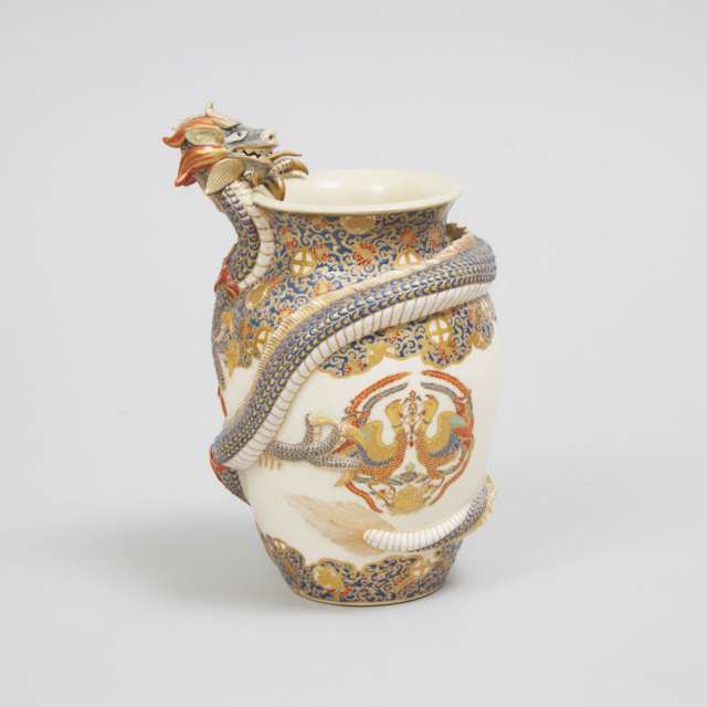 Japanese Satsuma Earthenware Vase, early 20th century