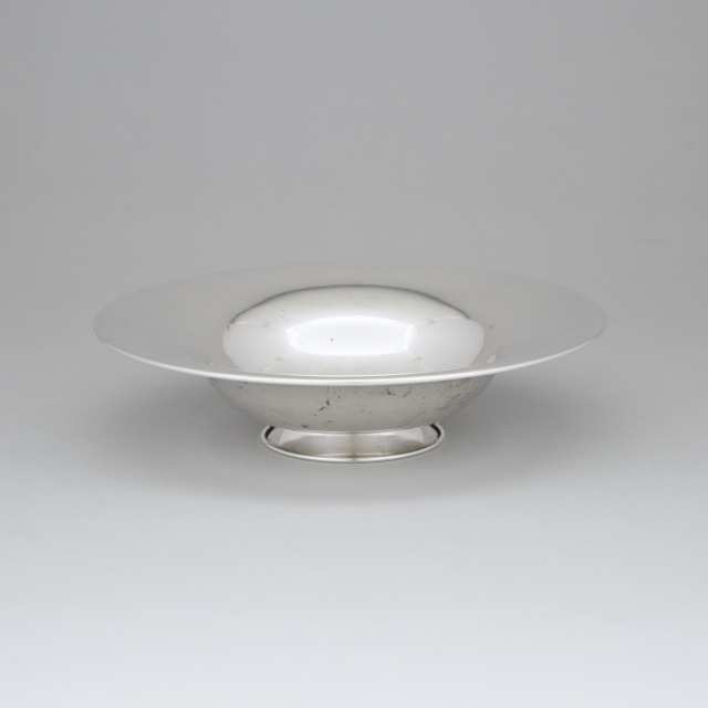 Italian Silver Shallow Bowl, 20th century