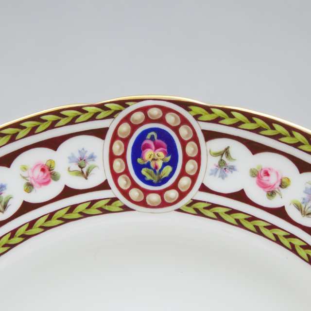 Set of Six Mintons Service Plates, late 19th century