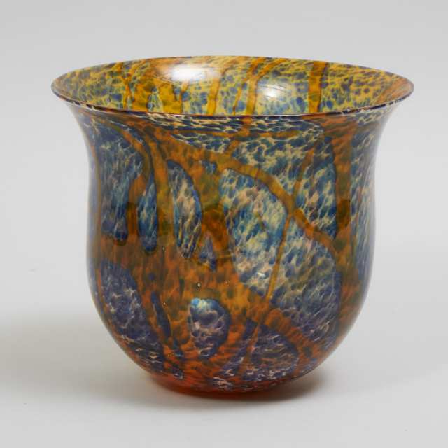 Daniel Crichton (Canadian, 1950-2002), 'Forest Bowl Sun' Glass Vase, 1978