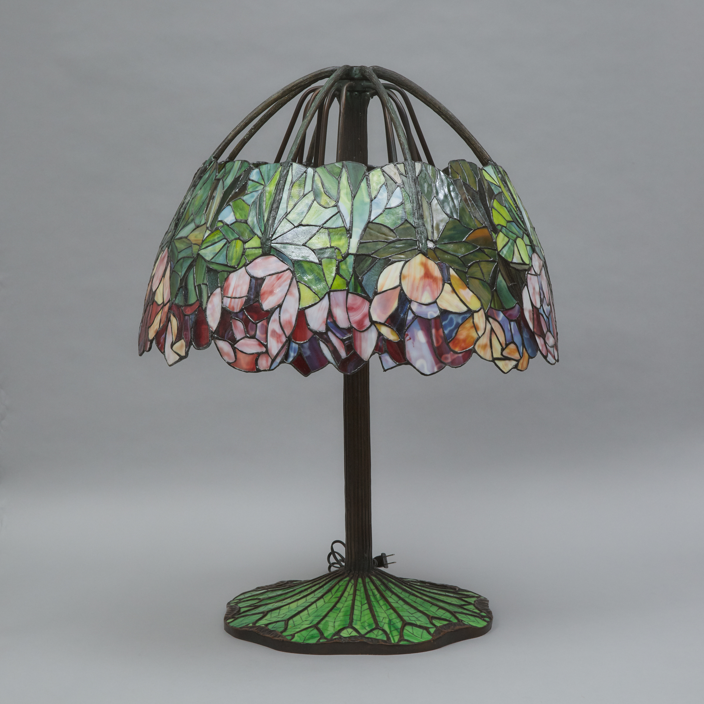 Massive 'Tiffany Style' Table Lamp, 20th century