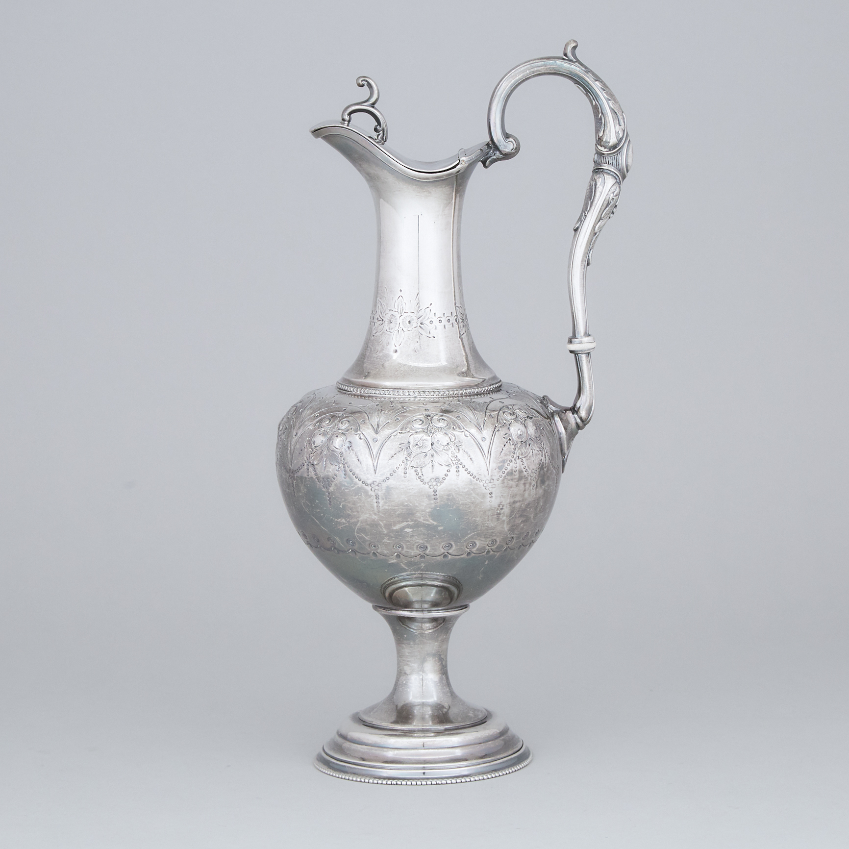 American Silver Plated Ewer, late 19th century