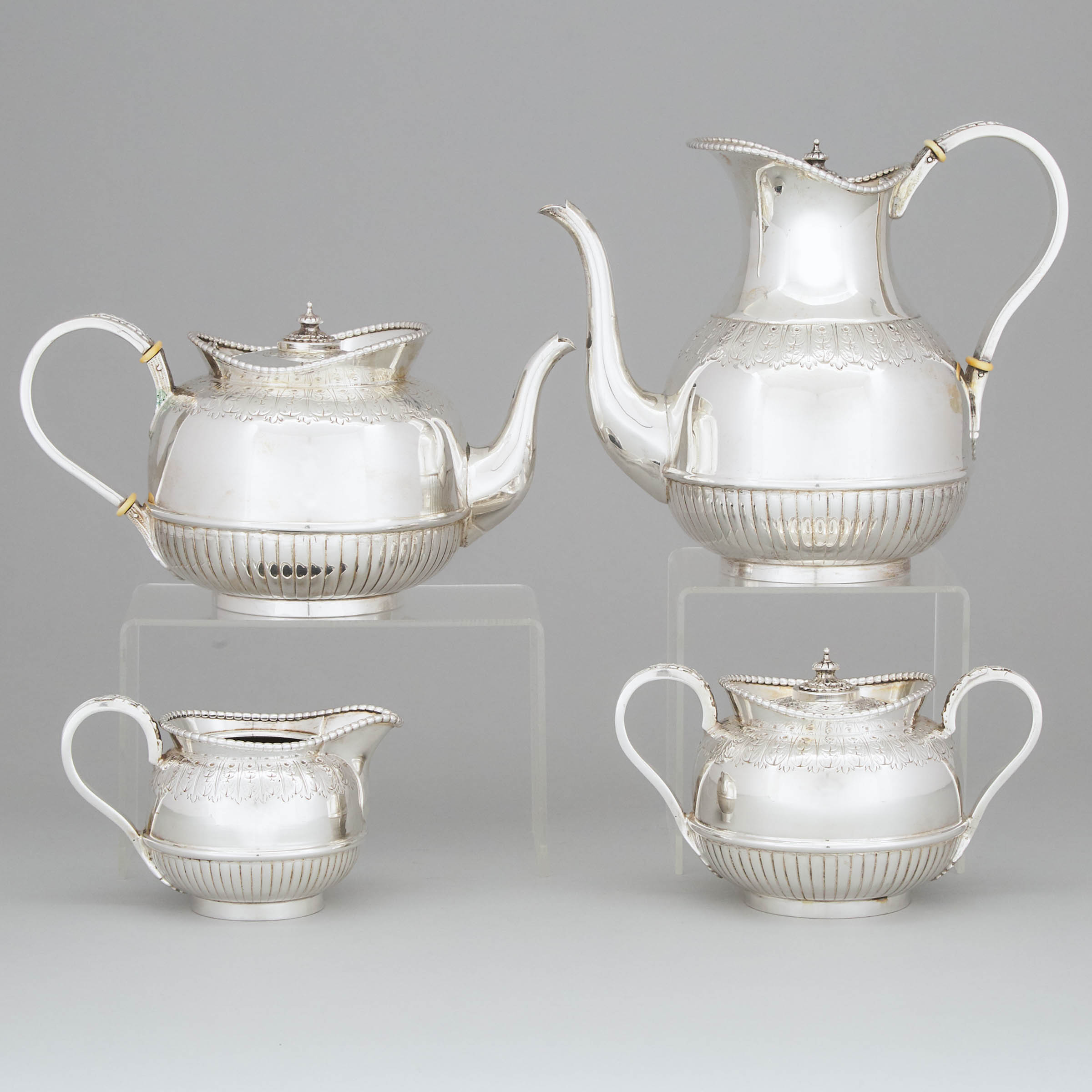 Silver Tea and Coffee Service, probably Russian, 20th century