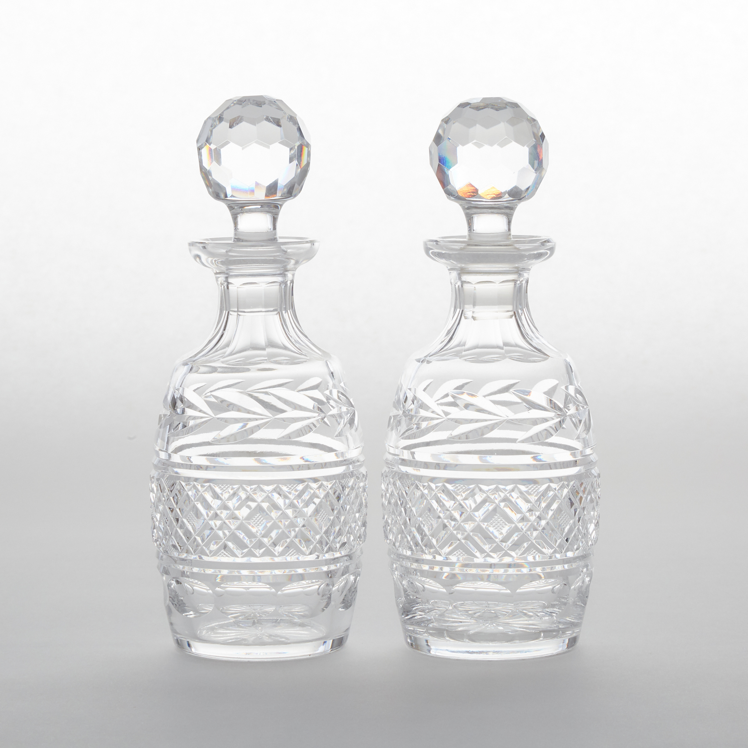 Pair of Waterford Cut Glass Decanters, 20th century