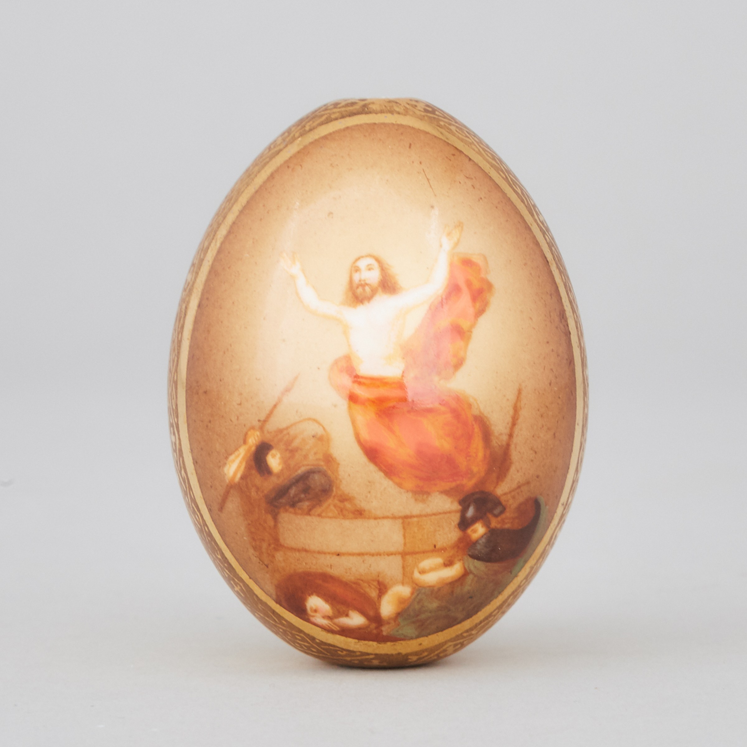 Russian Porcelain Easter Egg, possibly Imperial Porcelain Manufactory, late 19th century