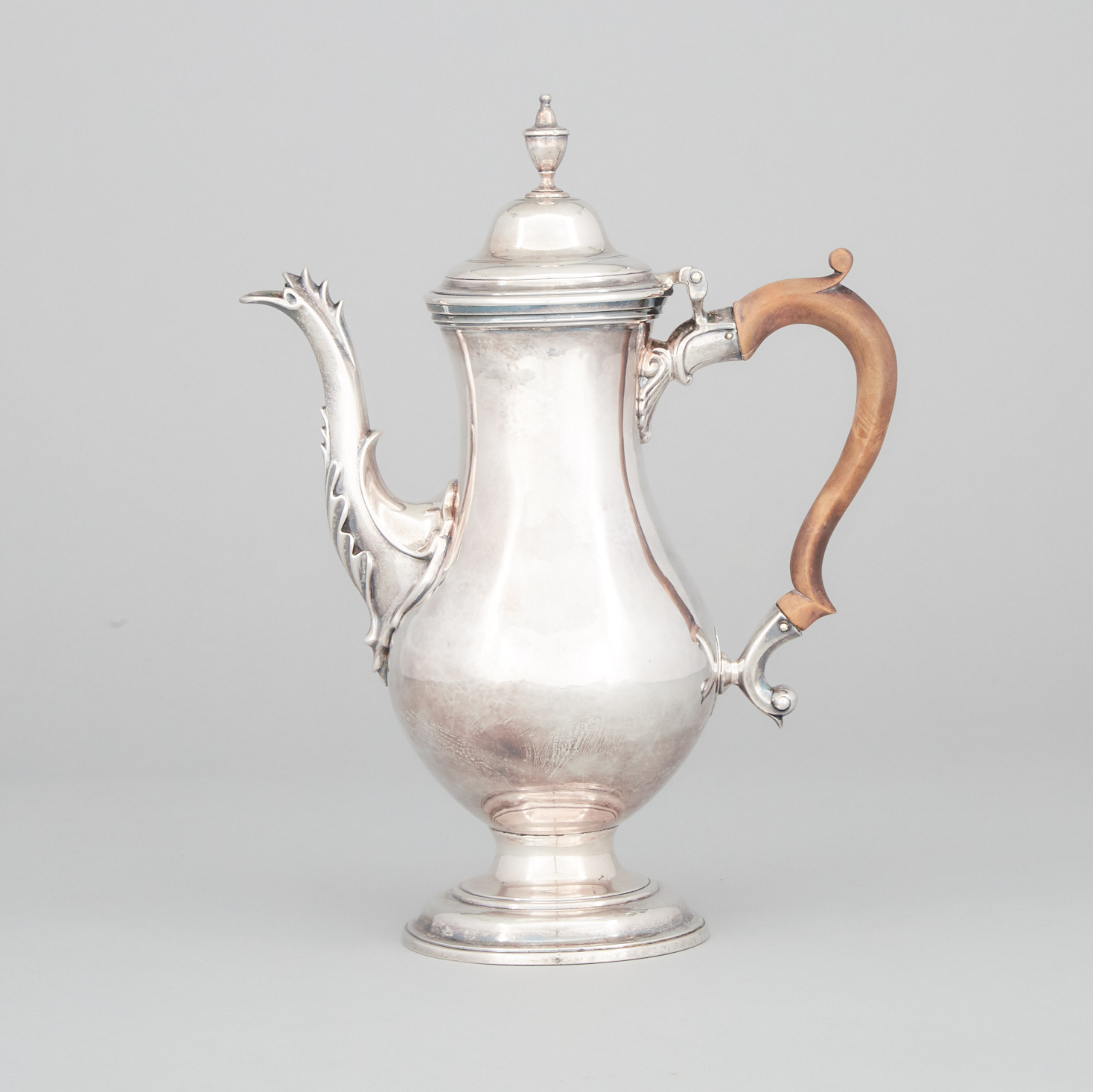 George III Silver Baluster Coffee Pot, William Collings, London, 1775