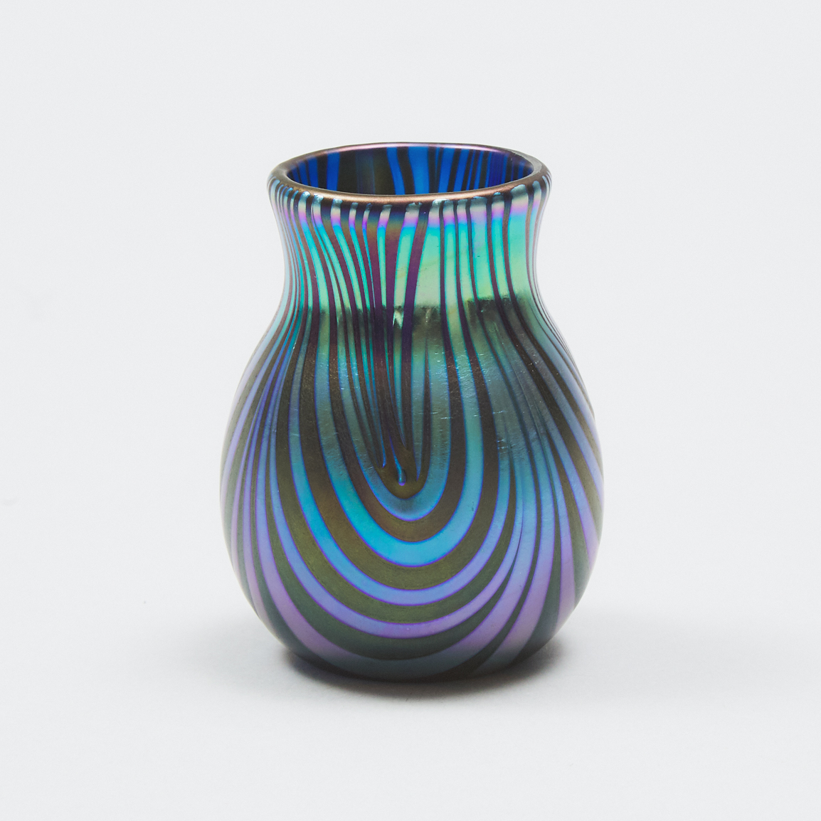 Charles Lotton (American, b.1935), Miniature Iridescent Glass Vase, 2010