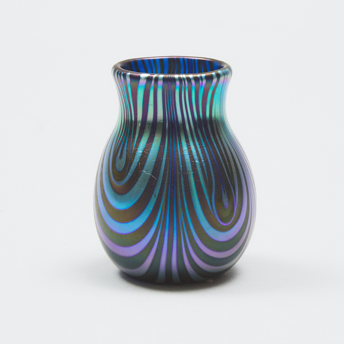 Charles Lotton (American, b.1935), Miniature Iridescent Glass Vase, 2010