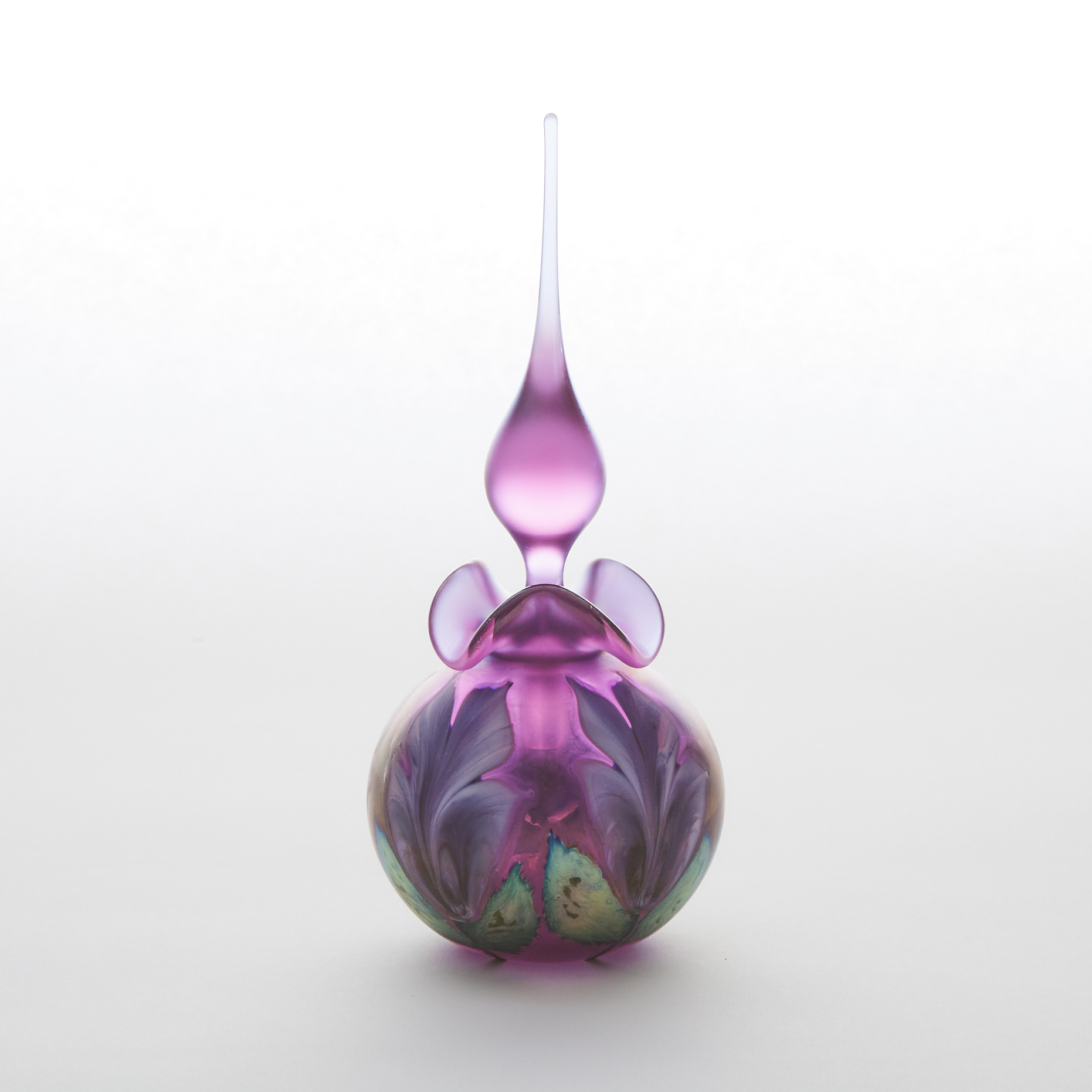 Daniel Lotton (American, b.1963), Iridescent Glass Perfume Bottle, 2002