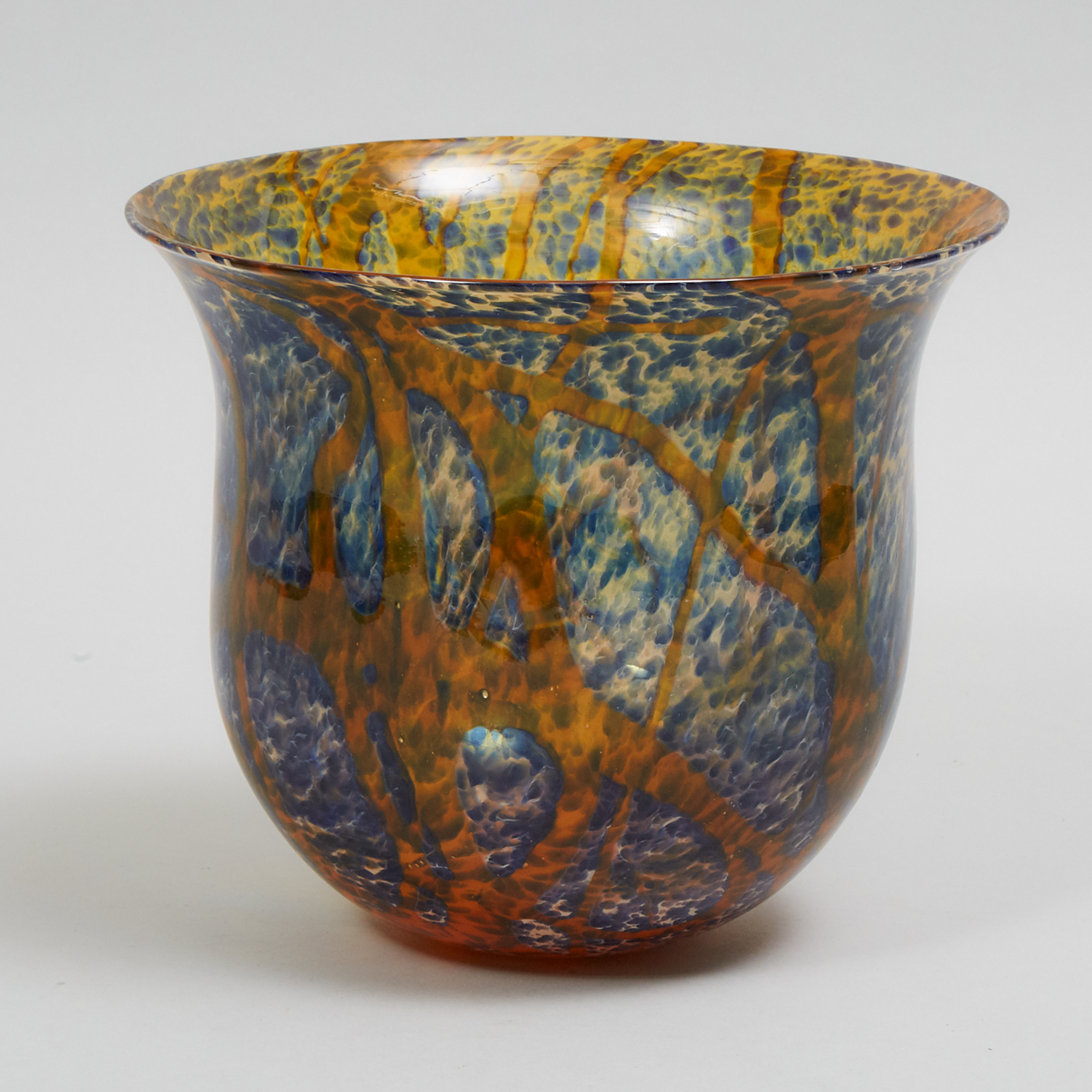 Daniel Crichton (Canadian, 1950-2002), 'Forest Bowl Sun' Glass Vase, 1978