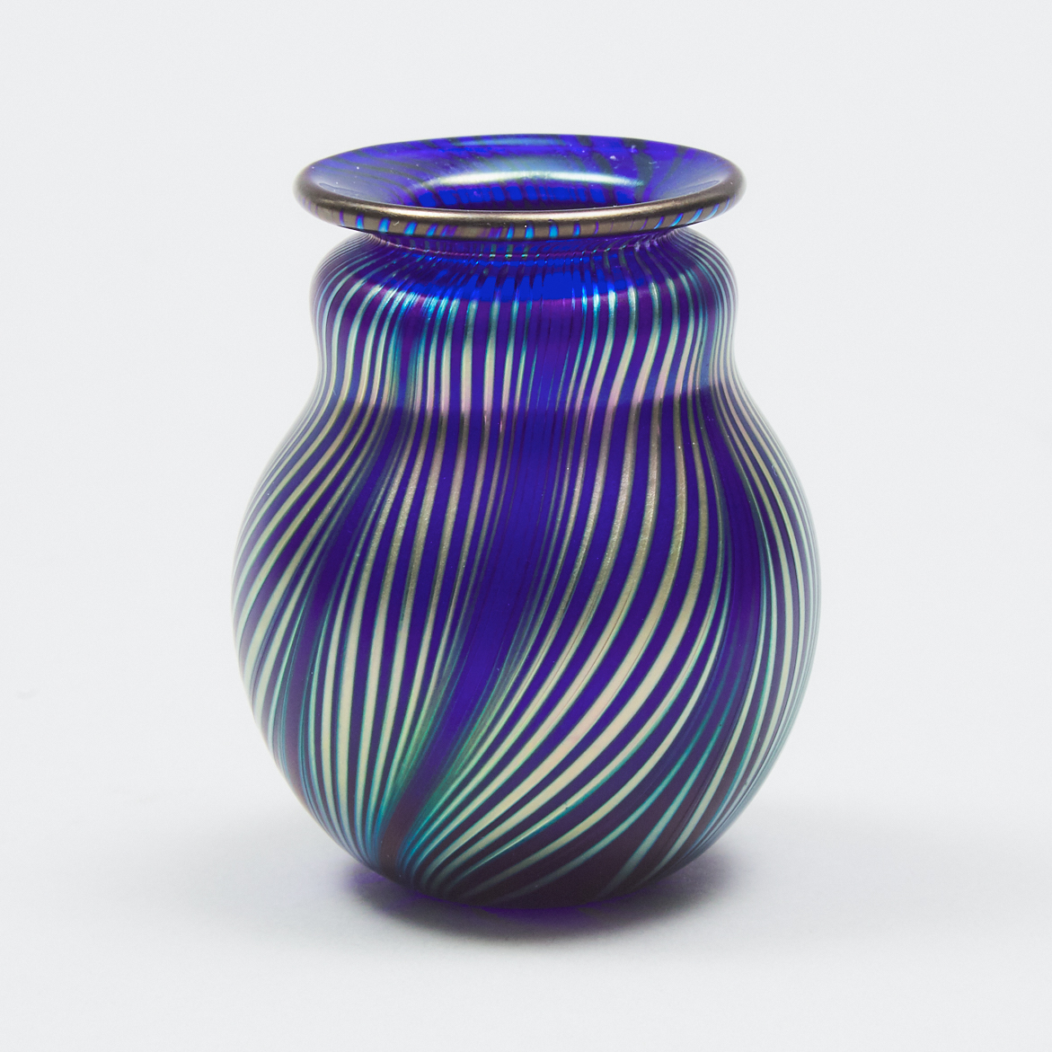 David Lotton (American, b.1960), Miniature Iridescent Glass Vase, 1993