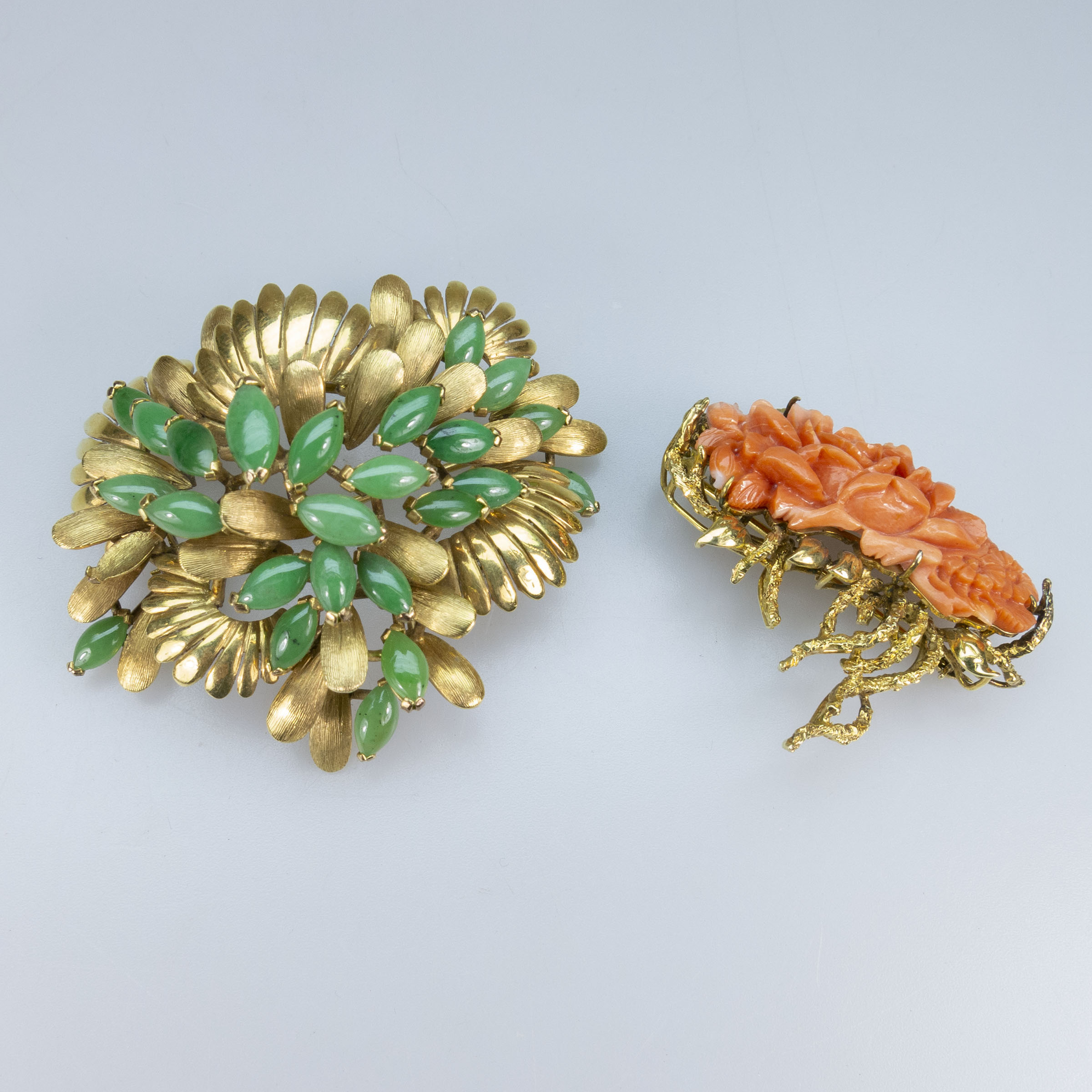 Two Gold Brooches