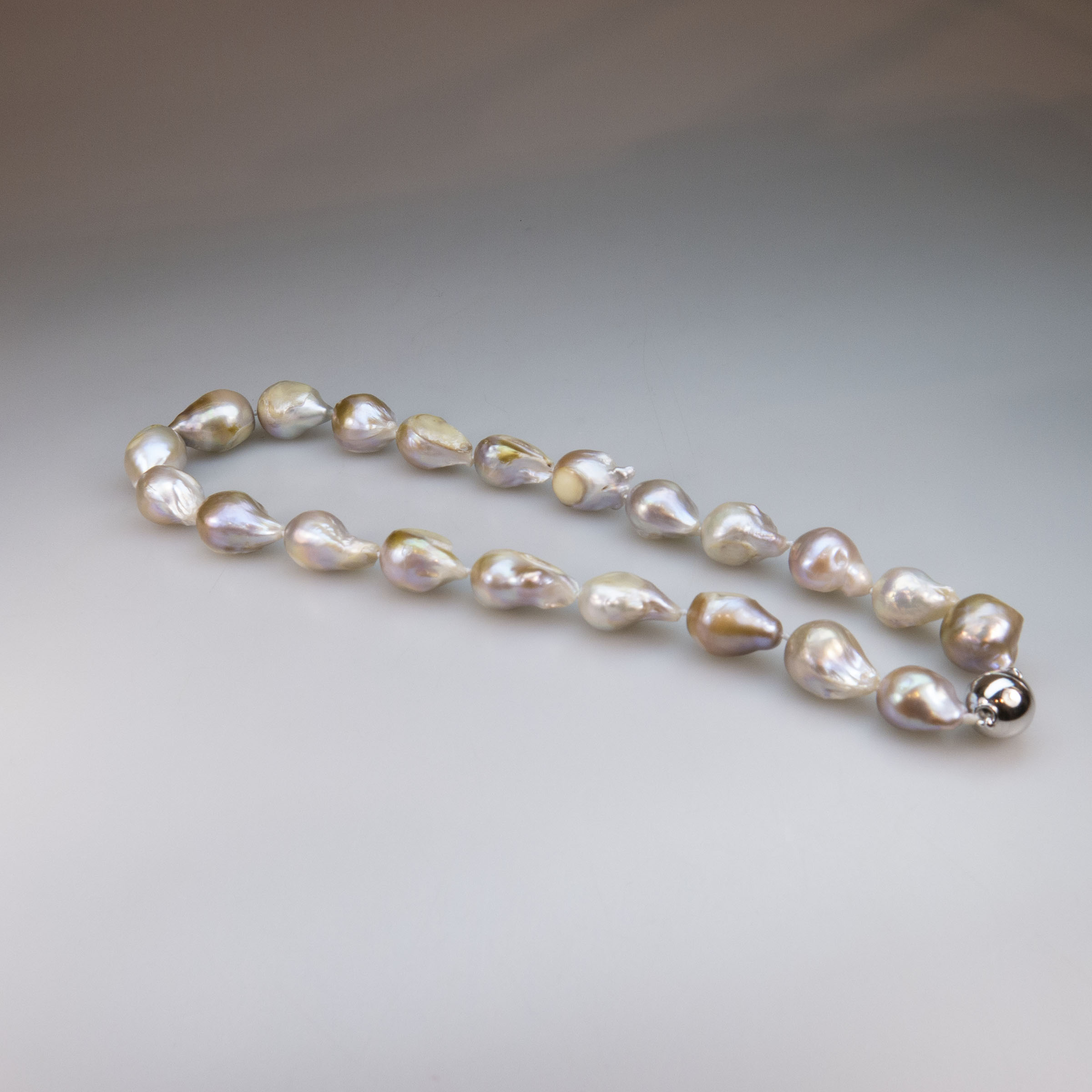 Single Strand Of Baroque Freshwater Pearls