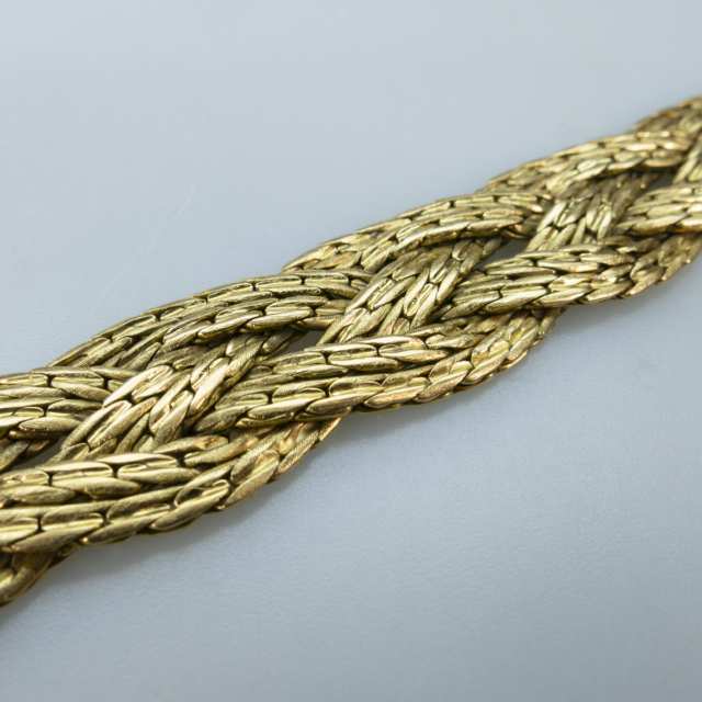 Italian 18k Yellow Gold Braided Bracelet