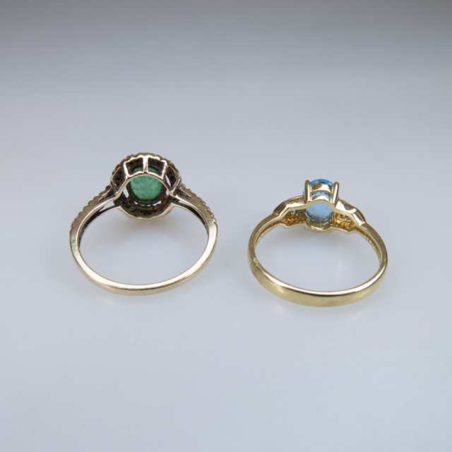 1 x 10k And 1 x 14k Yellow Gold Rings 