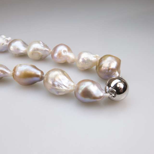 Single Strand Of Baroque Freshwater Pearls