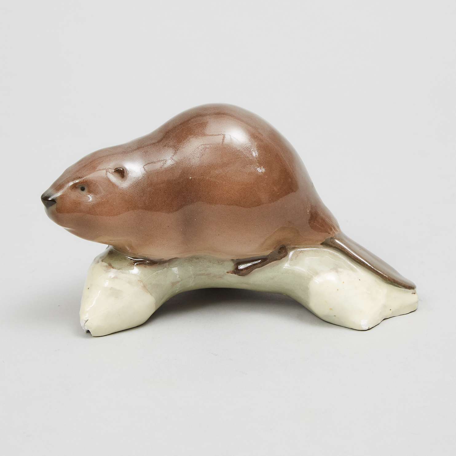 Leo Mol Porcelain Figure of a Beaver, 1956