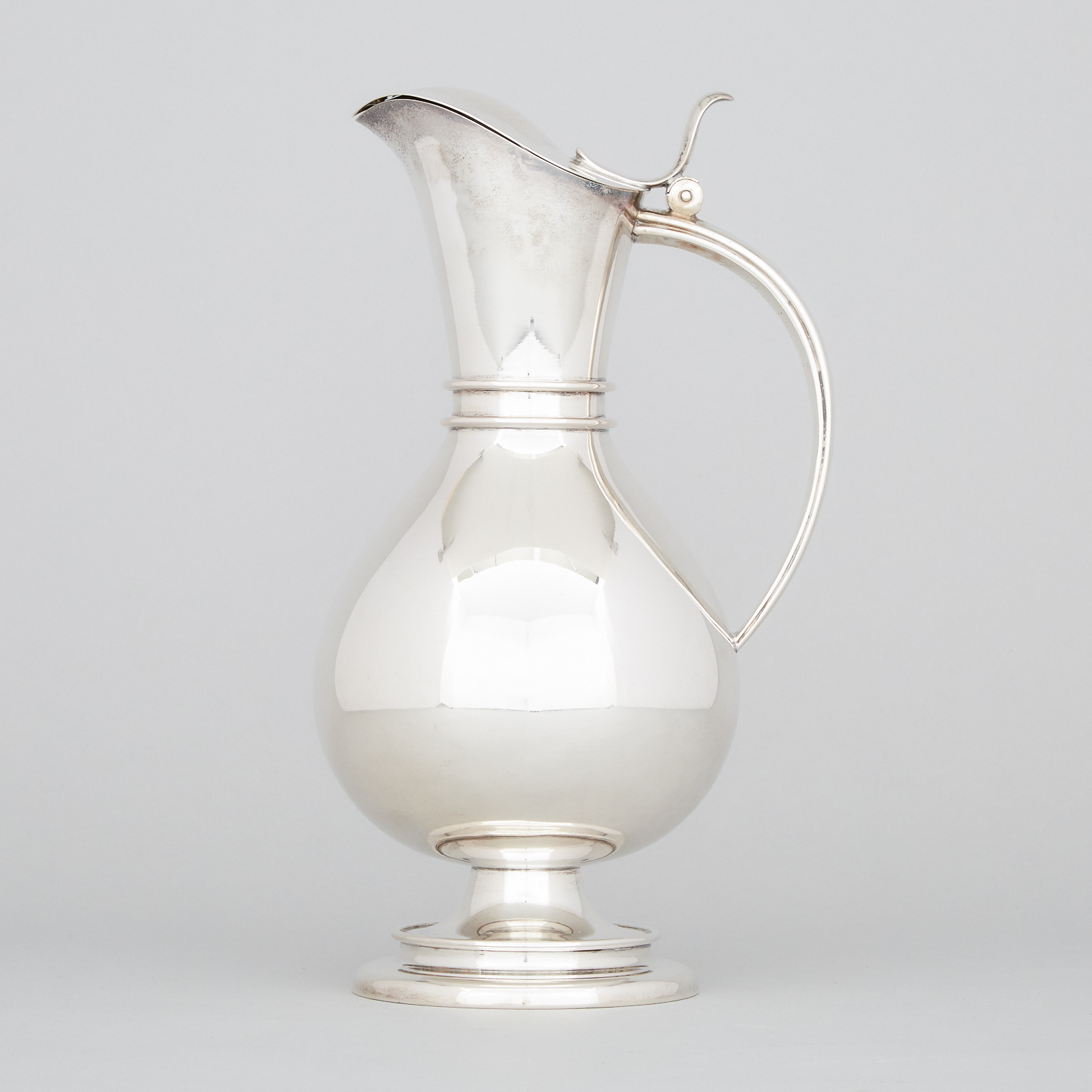 German Silver Covered Jug, Wilkens & Söhne, Bremen, early 20th century