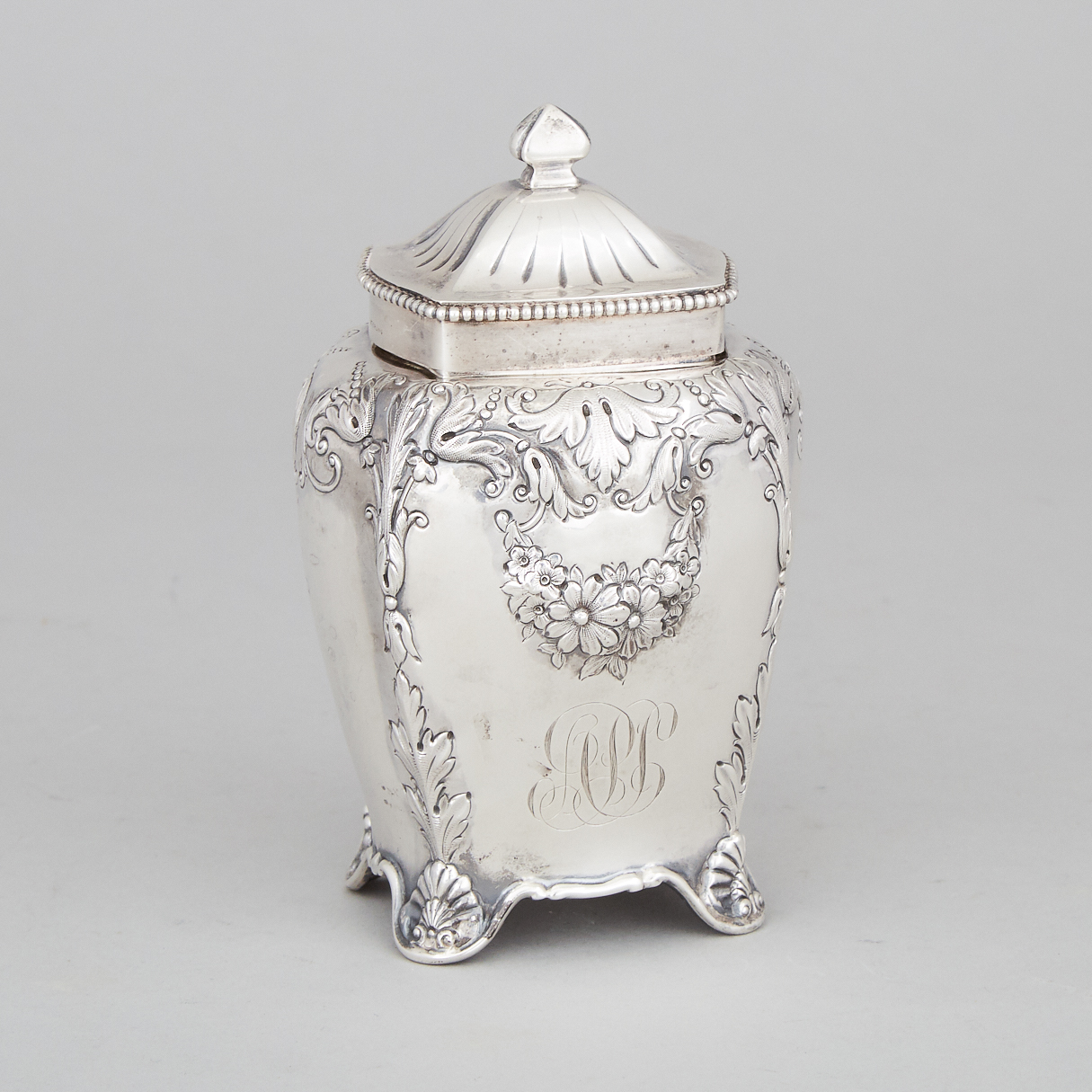 American Silver Tea Caddy, Gorham Mfg. Co., Providence, R.I., 1892