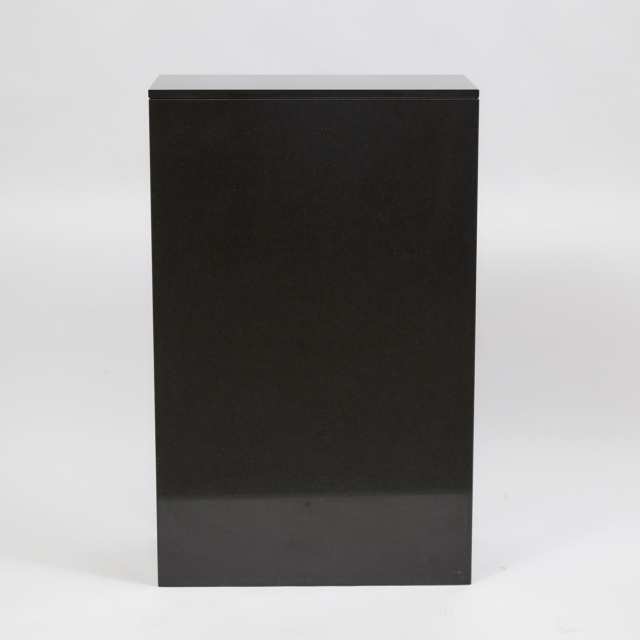 Contemporary Polished Black Granite Pedestal, 20th century