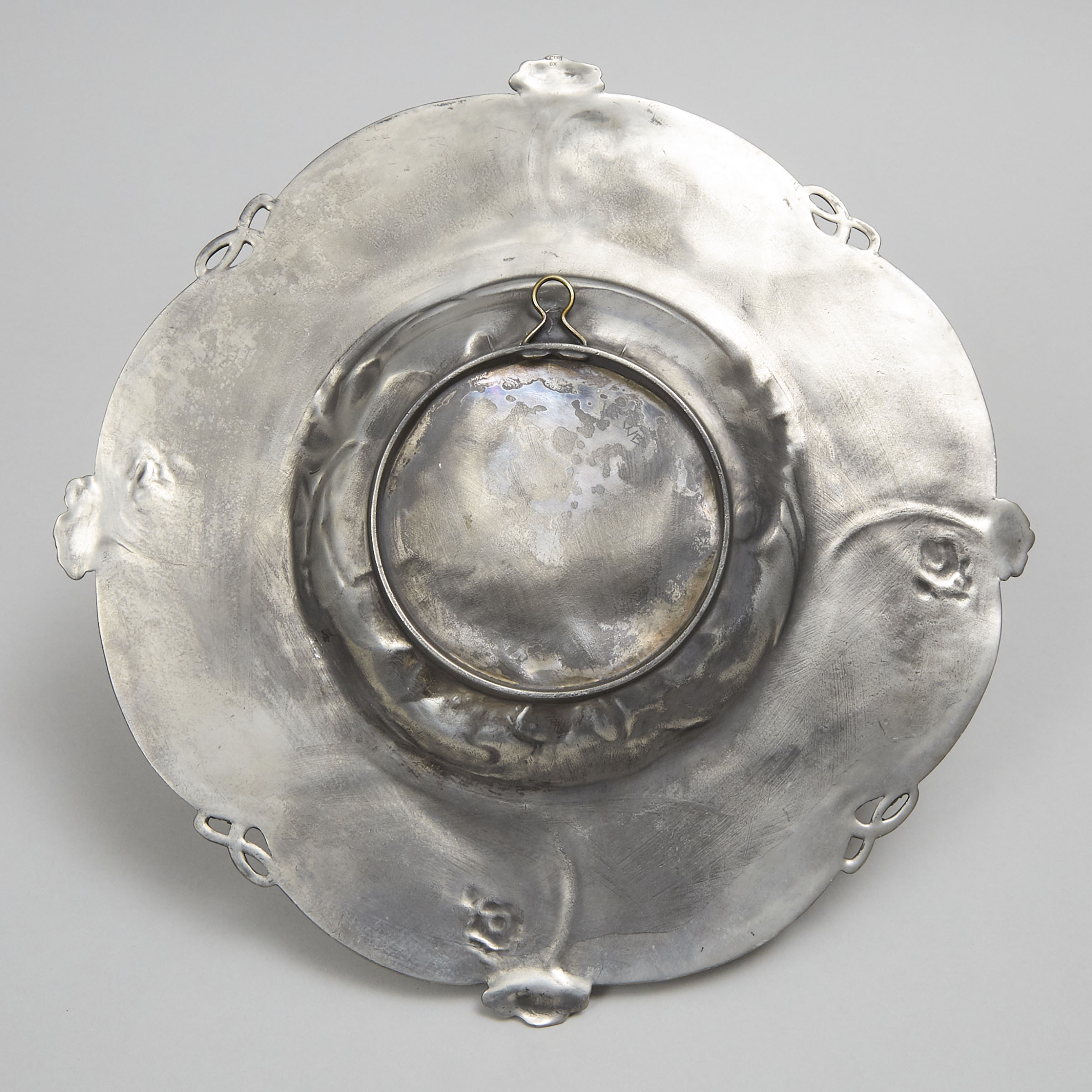 Art Nouveau Pewter Wall Charger, c.1890